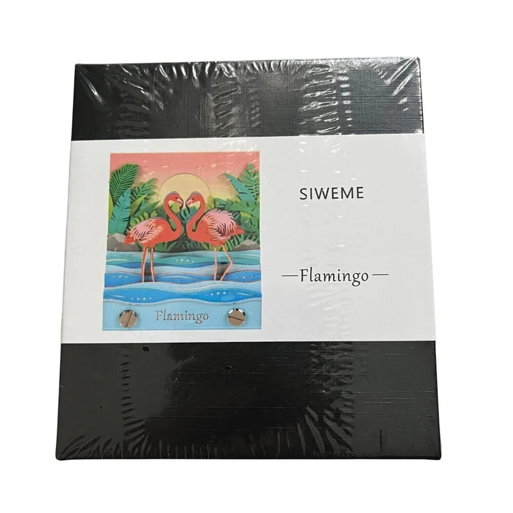 Siweme 3D Flamingo Memo Pad Artistic Design Hand-Bound 100 Sheets